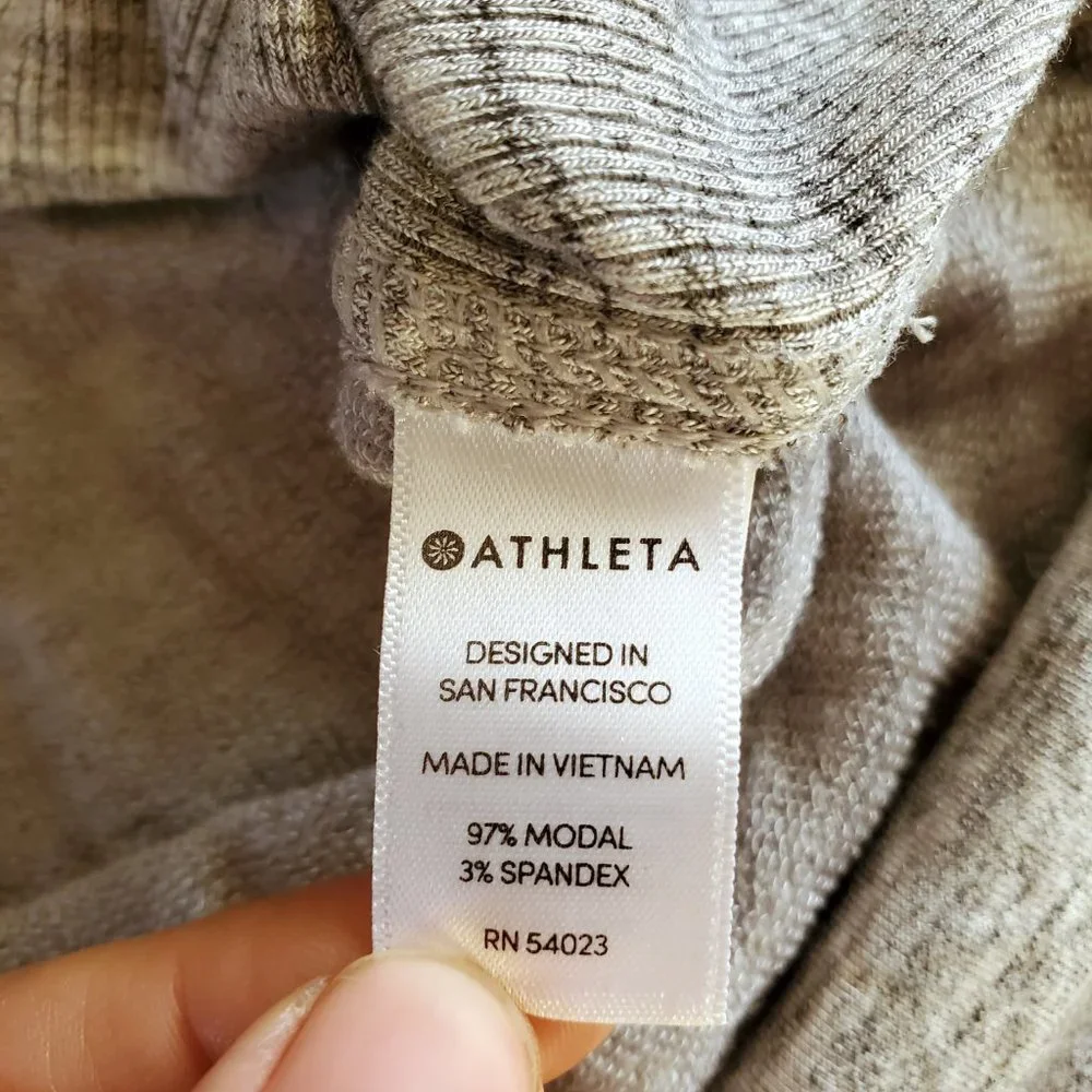 Athleta Coaster Luxe Cowl Neck Pullover Sweatshirt in Heather Gray Size XL - Picture 7 of 11